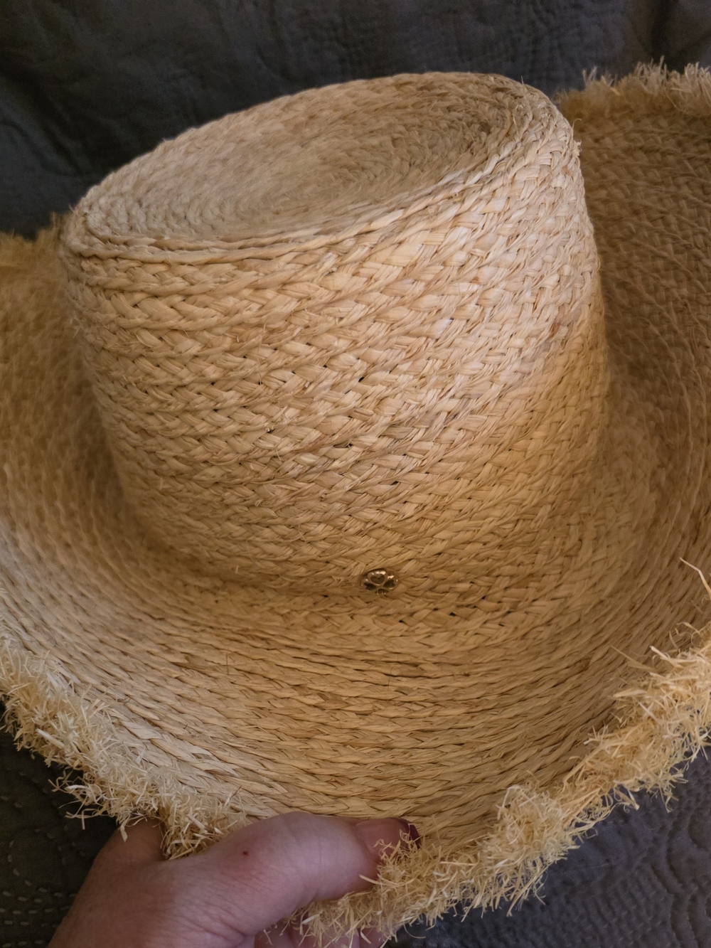 kate spade Natural Straw Wide-Brim Hat - Beige